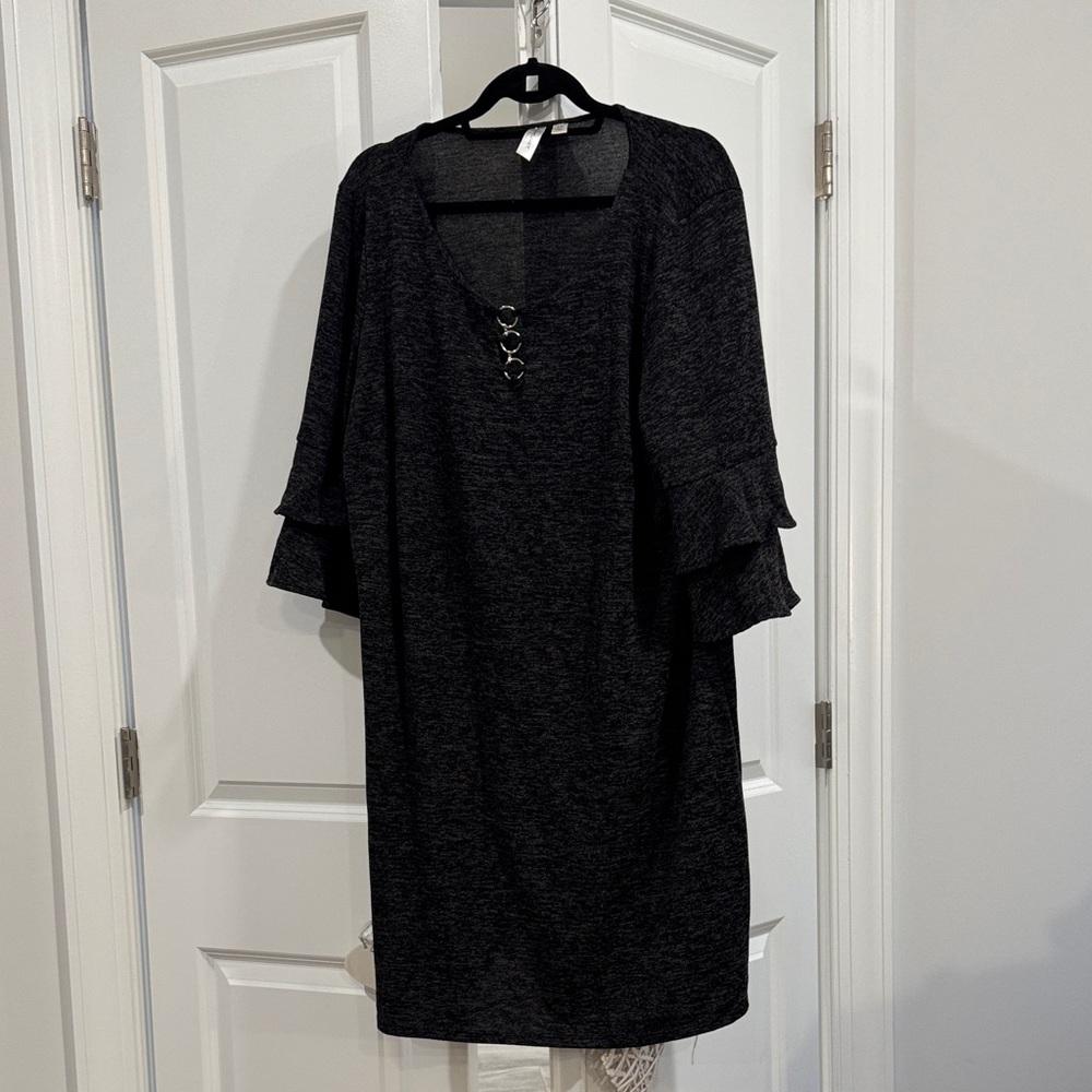 Tacera Black Long Sleeve Dress